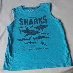 Jumping Beans Know Your Sharks Blue Tank 5/6